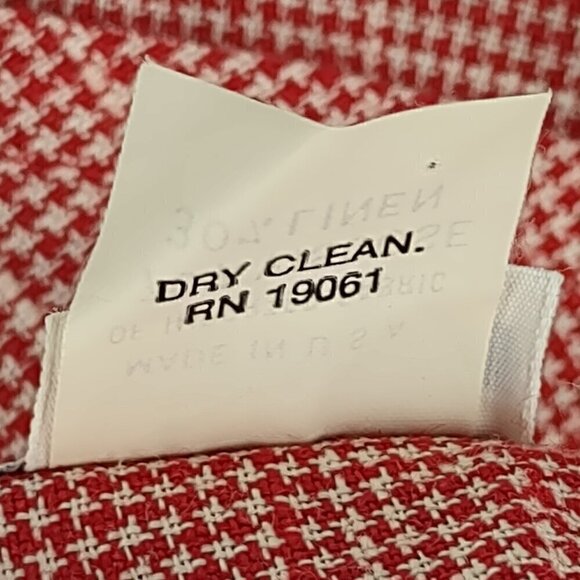 Doncaster Women's Red, White, Houndstooth, Linen Blend, Cropped Jacket Size 4 - Picture 13 of 13